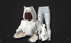 白毛柴犬帮套装