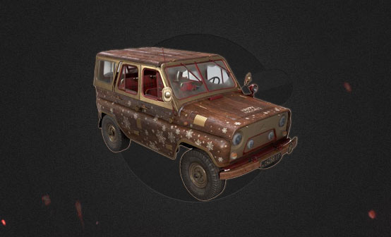 “圣诞快乐”乌阿斯吉普车