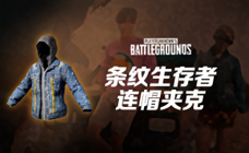 条纹生存者连帽夹克