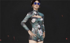 夏日花开紧身衣套装