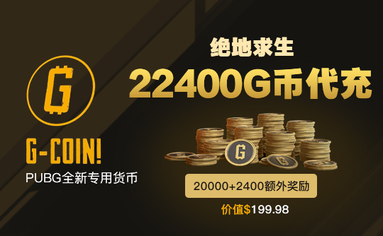 PUBG 22400G币代充(200美金）
